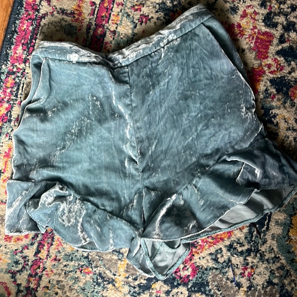 Topshop Baby blue velvet bloomers
